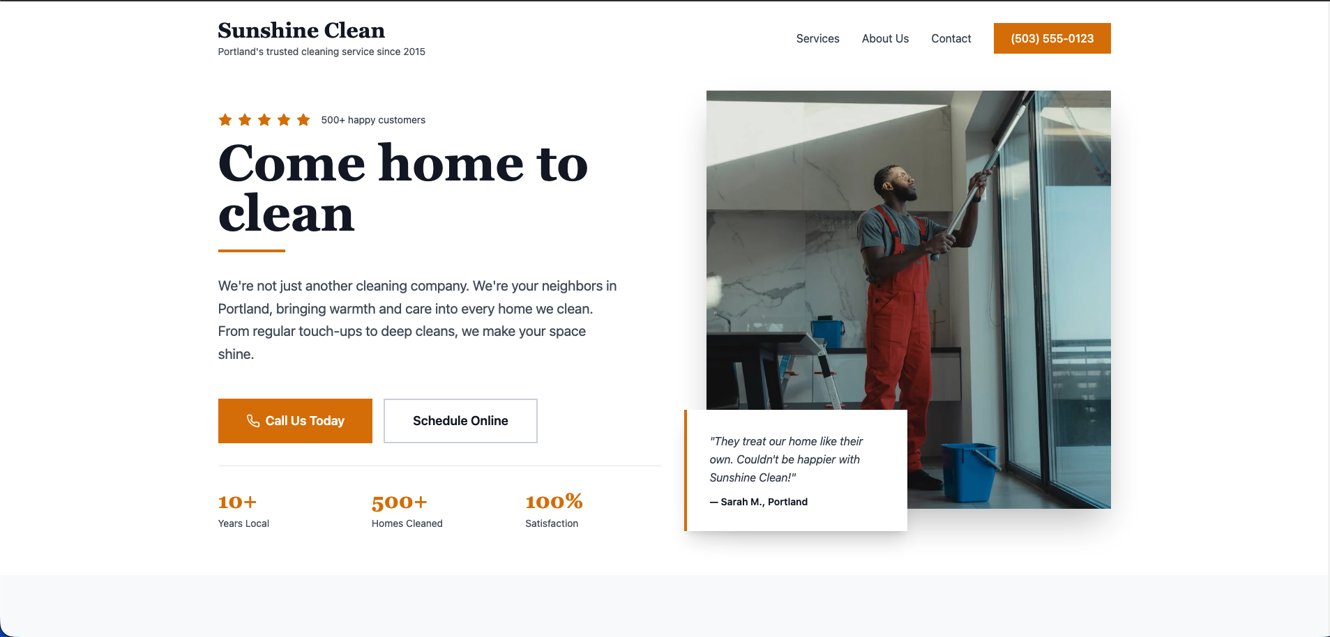 Cleaning Service Website