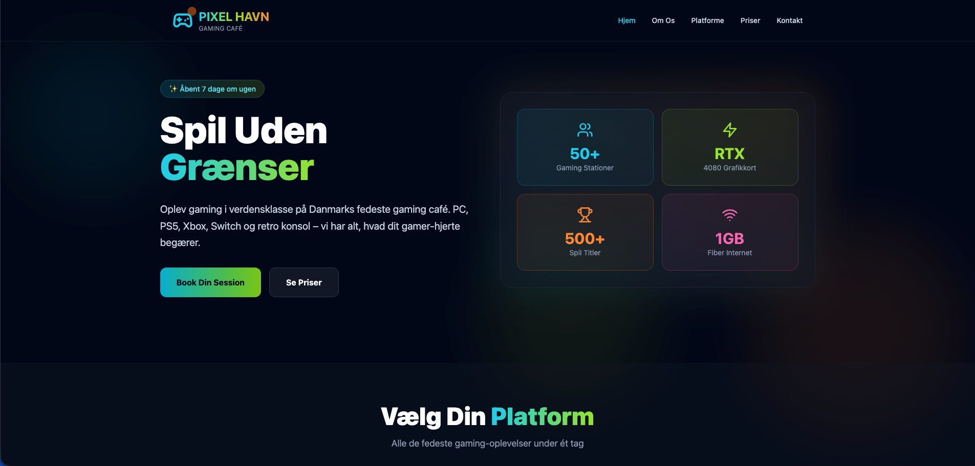 Internet Cafe Website